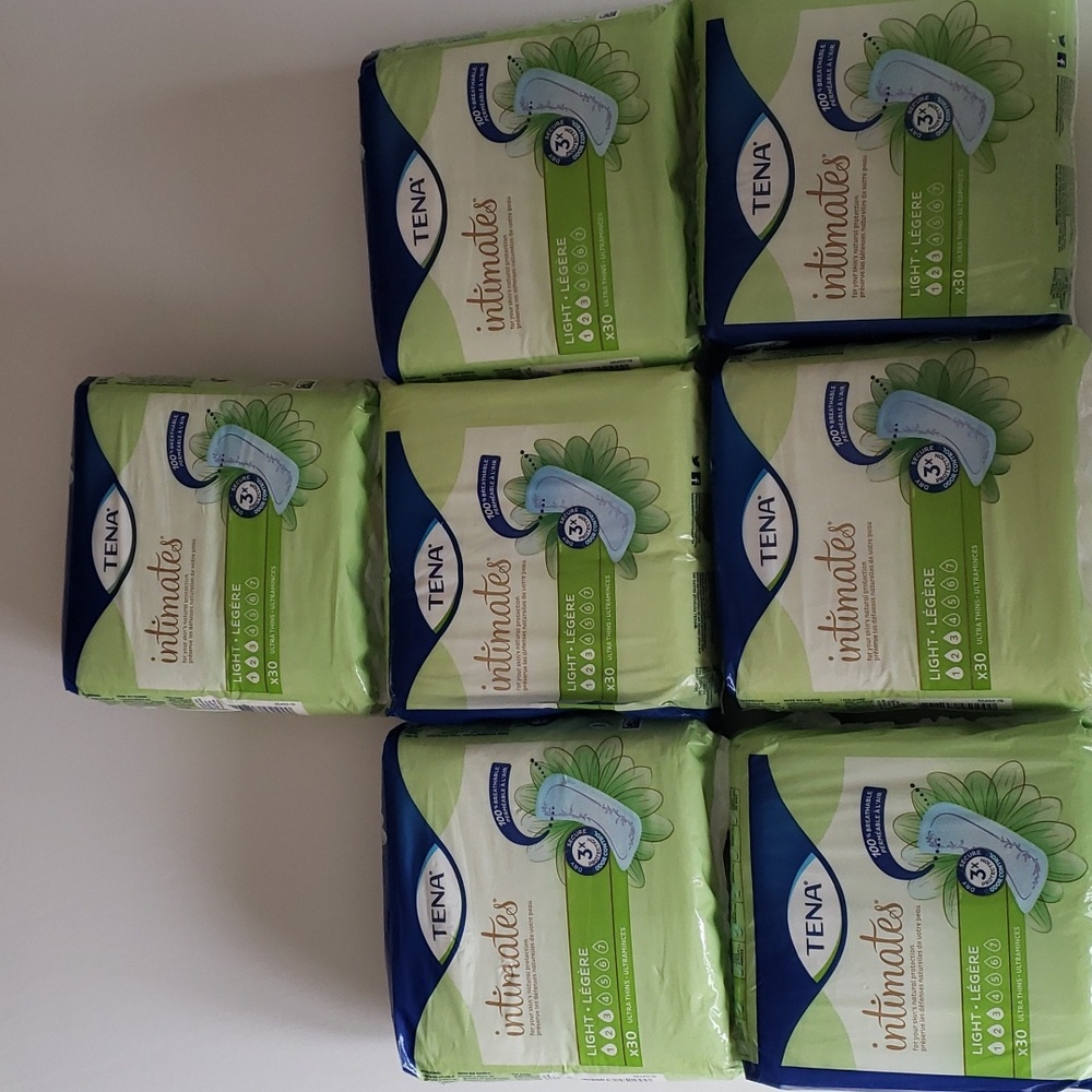 Tena Intimates Light Ultra Thin Pad Bundle- 7 packs, 210 pads